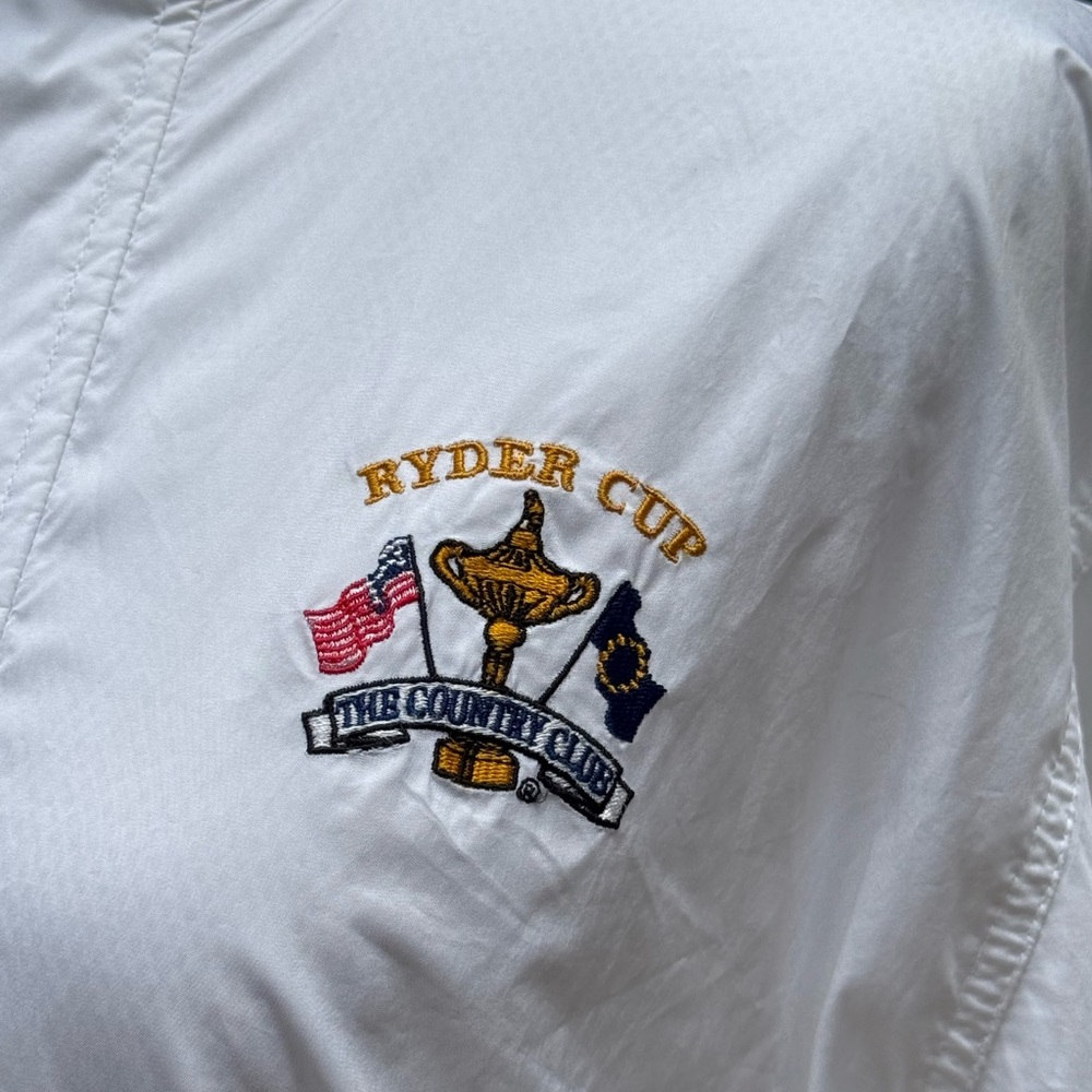 1990 Polo Ralph Lauren Ryder Cupwhite wind white sports bomber jacket - Picture 3 of 11